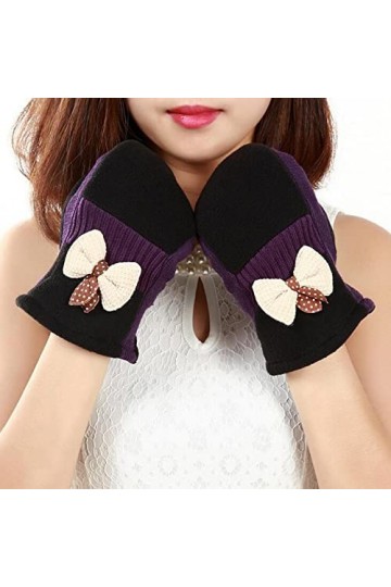 Focisa Gants Gloves Moufles Hiver Homme Femme Gants DÉcran Tactile en Velours Tricoté en Chaîne pour Dames Élégantes, Gants 