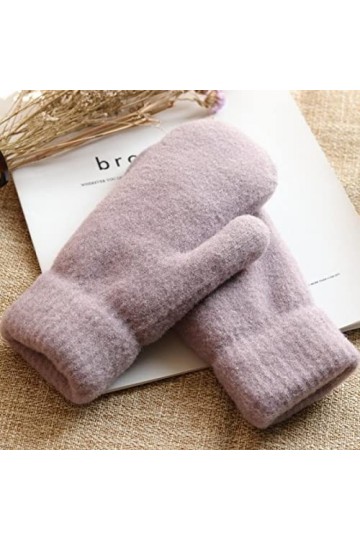 Gants Gloves Moufles Hiver Homme Femme Nouvelle Doublure Chaude Et Velours pour Femmes Épaissie Style Simple Mignon Et Mignon