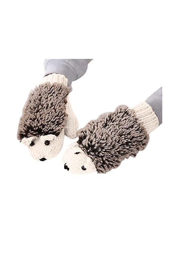 wrtgerht Gants Mitaines Polaire Coton Chaud Femmes Gants tricotés Hiver épais Dessin animé Gants Mitaines Femmes Temps Froid 