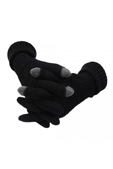 BEQUAH Gants 2 paires de gants tendance pour femmes, automne hiver, mitaines chaudes en fourrure mignonnes moufles à doigts c