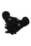 BEQUAH Gants 2 paires de gants tendance pour femmes, automne hiver, mitaines chaudes en fourrure mignonnes moufles à doigts c