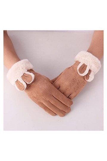 JSJJEDC Gants de Cyclisme Chaud Chaud for Femmes dhiver Femelle Oreilles de Lapin épaissir des Gants décran Tactile Couleu