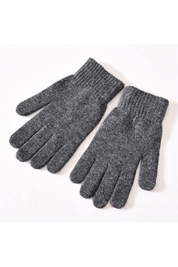 Gants Élastiques Des Doigts Complets Chauds Vélo Épais Conduisant Femmes Hiver Chaud Cachemire Tricoté En Plein Air Color : 