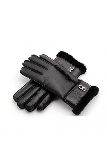 TJOIUY Gants dhiver Hiver Femmes Vrais Gants épaissir Faits à la Main Noir Chaud Gants Dames Gants dextérieur imperméables 