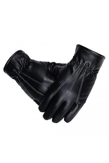 Gants dhiver 1 Paire de Gants pour Femmes en Cuir PU/Velours en Daim Gants de Conduite dhiver en Fourrure de Lapin Chauds e
