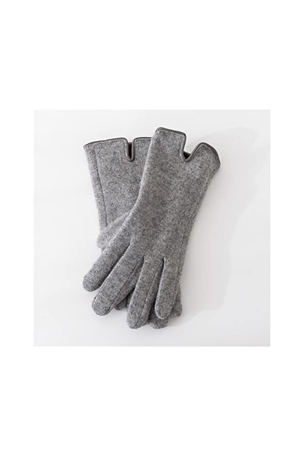 JSJJEDC Gants rembourrés à Double Couche for Femmes en Laine dhiver en Peluche de Peluche dextérieur à lécran Tactile Cou