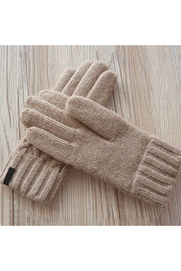 Jjshueryg Automne et Hiver Dames Pure Laine Laine Plus Velours épaississement équitation écran Tactile Gants de Conduite tric