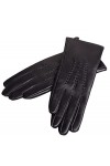 Femme Gants Gants En Cuir Véritable Pour Femmes Hiver Chaud Gants En Peau De Mouton Noir Doigt Écran Tactile Noir S