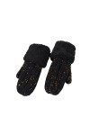 Gants mignons en tricot avec doublure chaude - Gants thermiques pour femmes - Gants doux et confortables pour lautomne et l