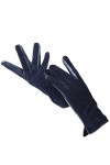 Touch Gloves Color Winter Gants en cuir pour femme en daim véritable 50 % cuir véritable 50 % gants pour femme bleu foncé 8,5