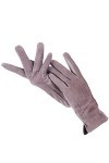 Touch Gloves Color Gants dhiver en cuir pour femme en daim véritable 50 % cuir véritable 50 % gants pour femme rose pastel 6
