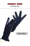 Touch Gloves Color Gants dhiver en cuir pour femme en daim véritable 50 % cuir véritable 50 % gants pour femme rose pastel 6