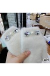 Gants Gloves Moufles Hiver Homme Femme Gants pour Dames Gants en Cristal De Perle De Mode Gants DExtérieur pour Filles Blanc