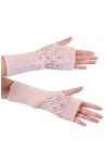 Fingerless Warm Knitted Arm Keep Warm Mitten Winter Doux Gants Fille Femmes Gants Femmes Gants Couleur : Pink, Taille : One 