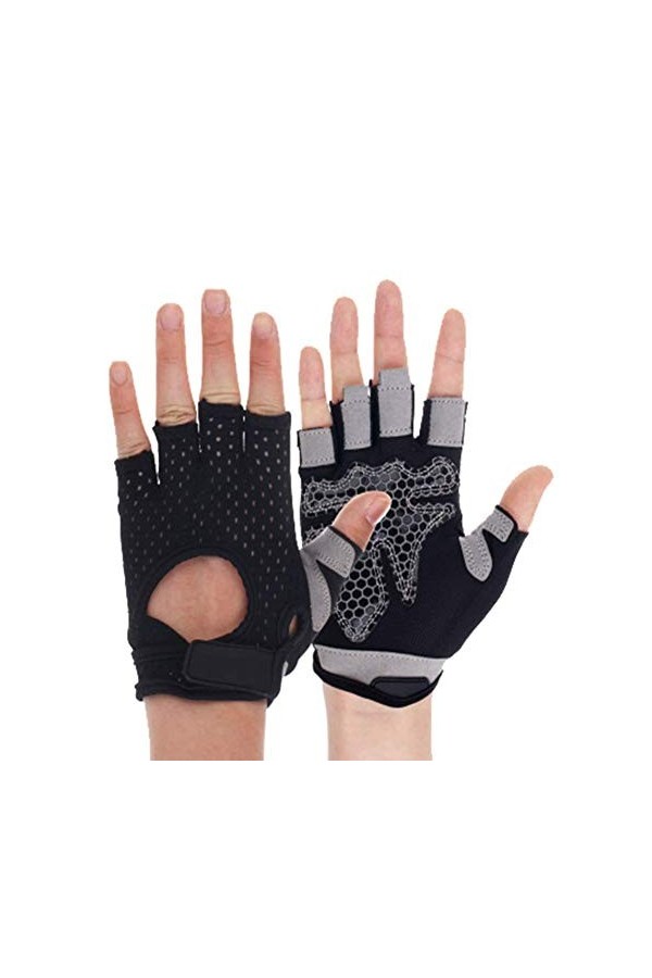 n/a Gants Gants de vélo des Femmes des Hommes Pad Amortisseur Anti-dérapant Poids moitié des Doigts de Levage Gants vélo Gant