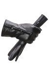 Gants tendance en cuir haut de gamme pour femmes en peau de mouton noir gants pour femmes, gants dhiver épais pour garder au