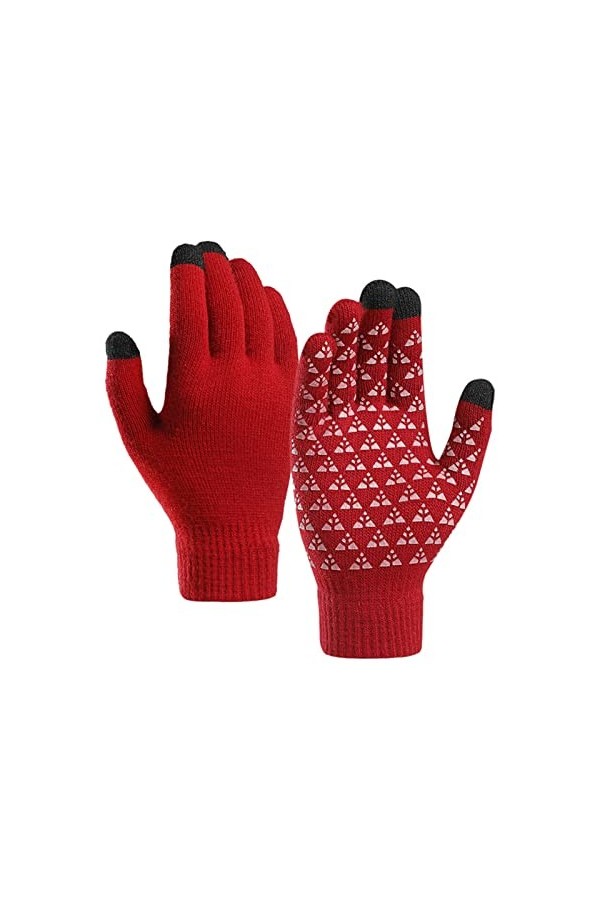 Kedelack Gants Femmes Gants en Tricot Doux Hiver Antidérapant -Écran Amélioré for Hommes Gants Élastiques Mitaines Convertibl