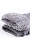 Gants dhiver en tricot pour femme, gants pour écran tactile, gris, imitation peau de cerf, gants chauds pour femme, doux, co