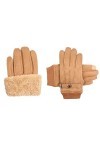 Gants dhiver en tricot pour femme, gants pour écran tactile, marron, imitation peau de cerf, gants chauds pour femme, doux, 