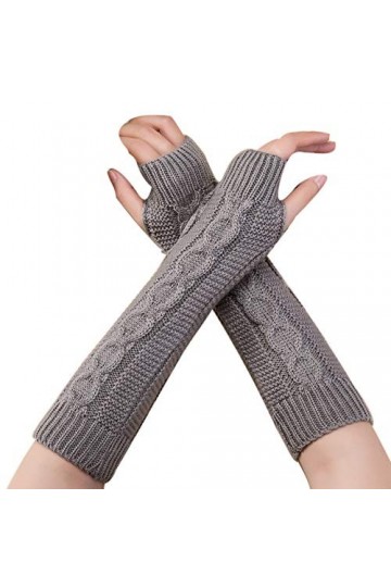 Kedelack Unisexe Hommes Mitaines Gants Hiver Mode Doux tricoté Chaud Femmes Mitaines Gants Mitaines Couleur : Grey, Taille :