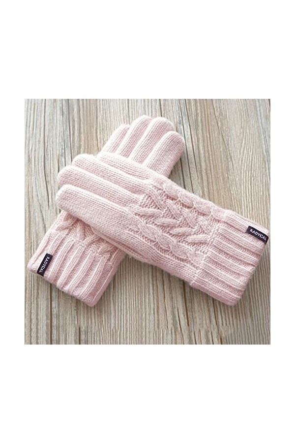 LDDENDP Double Couche Plus Velours épais Froid mitaine écran Tactile Gants Chauds Automne et Hiver Femmes Tricot de Laine Gan