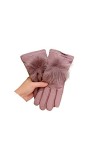 Gants dhiver pour femme - Chauds - Pour écran tactile - En velours - Pour le cyclisme, la conduite - En coton - Pour lextér