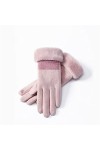 Gants dhiver pour femme Patchwork Cachemire Gants chauds froids Polaire épaisse Coupe-vent Gants pour femme