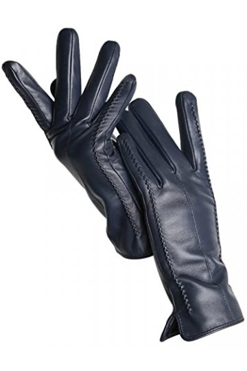 Gants dhiver en peau de mouton pour femme
