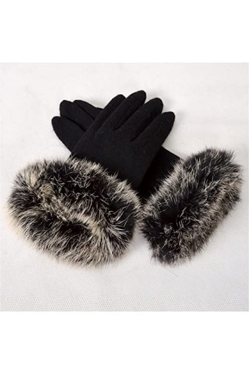 Gants de luxe pour femme en laine et cachemire - Pour lautomne et lhiver