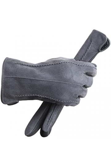 Gants en daim coloré pour femmes, gants dhiver chauds, gants en cuir haut de gamme pour femmes, gants dhiver en peau de mou
