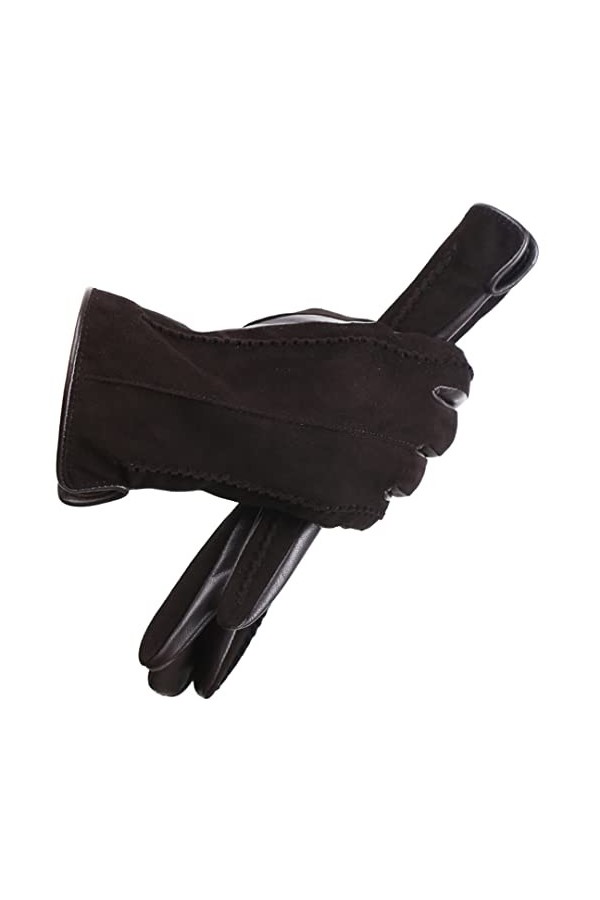 Gants tendance en daim et cuir, gants en cuir de qualité supérieure, gants multicolores pour femmes, gants dhiver chauds