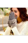 Gants solides en cachemire pour femme - Gants chauds et épais - Pour lautomne et lhiver
