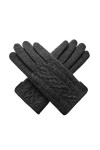 CAILIN Gants Gants Hiver Dames Faux Gants en Tricot de Laine Gants écran Tactile avec Doublure Chaude en Polaire Gants et mou