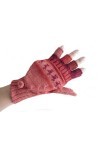 Alpacaandmore Moufles roses pour femme en laine dalpaga sans doigts, Rose, rouge., taille unique