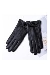 S2118 Gants dhiver pour femme en peau de mouton tendance, coupe-vent, thermique pour écran tactile, doublure en velours chau