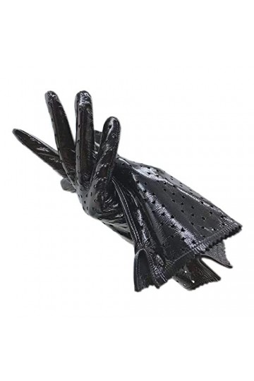 Gants Femmegants Printemps Et Automne Dames Poignet Mode Gants En Cuir En Cuir De Mouton Noir Noir 8.5