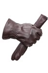 Gants Gants En Peau De Mouton Pour Hommes Hiver Chaud Plus Velours Gants En Cuir De Conduite Minces Et Courts Gants DHiver P
