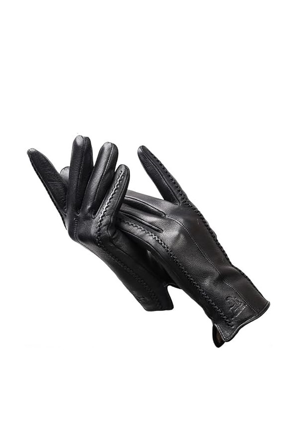 HEAITHpool Gants en cuir pour femme - Gants dhiver et dextérieur pour garder au chaud