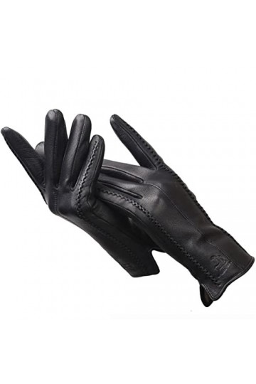 Gants dhiver en cuir pour femme, Gants pour écran tactile., 8.5