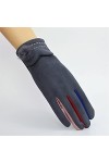 Gants dhiver colorés en daim pour femme - Gants chauds en vison