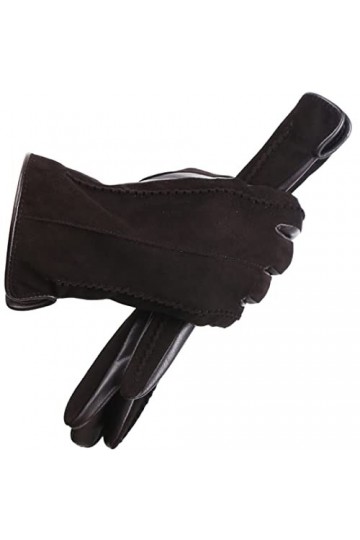 Gants en cuir pour femme - Multicolore - Garde au chaud, marron, 7
