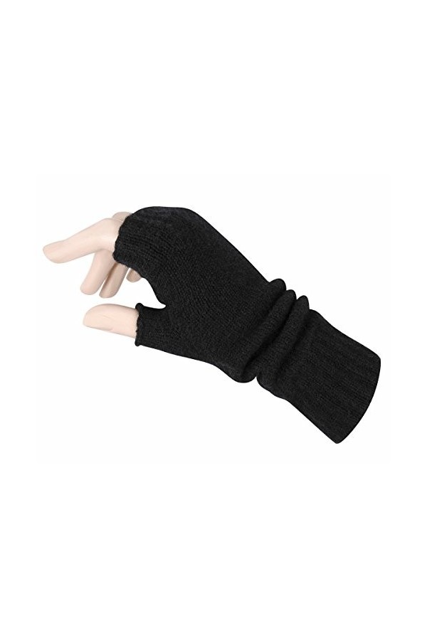 Mitaines pour femme en pur cachemire - Noir - 