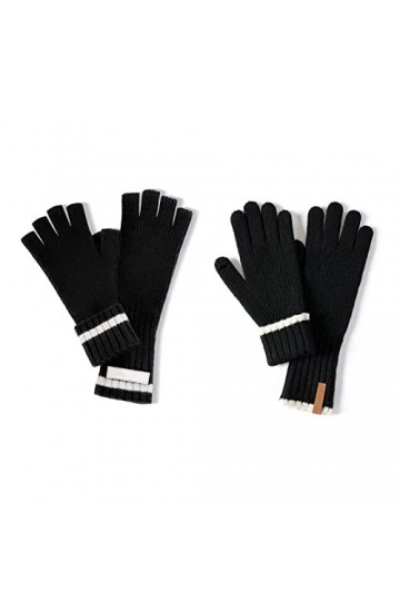 XAMIO Gants Chauds 2 Paires, Winter Arm Thumb Hole Gant De Poignet Thermique Moufles en Tricot Écran Tactile pour Bureau Quot