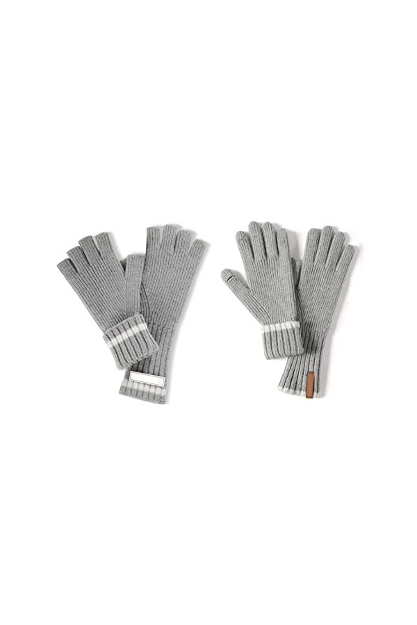 XAMIO Gants Chauds 2 Paires, Winter Arm Thumb Hole Gant De Poignet Thermique Moufles en Tricot Écran Tactile pour Bureau Quot