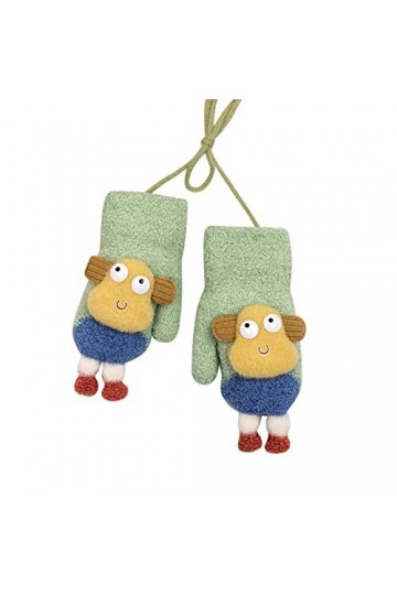 Kedelack Agneau épaissi Hiver Plus Gants Velours Froid Enfants Velours Femmes et Gants Mitaines Combo avec Poche Couleur : G