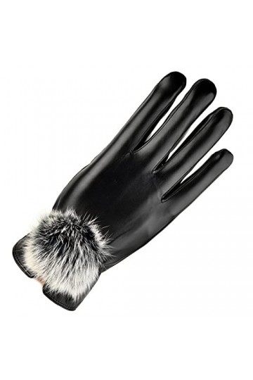 Kedelack Gant dextérieur for Adulte Gants étanches Gants dhiver en Cuir Polaire Mitaines for Femme par Temps Froid Couleur