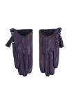 Gants Chauds Pour Femme Gants En Cuir Femme Automne Et Hiver Courts Et Gants Fins Velours Chaud Violet