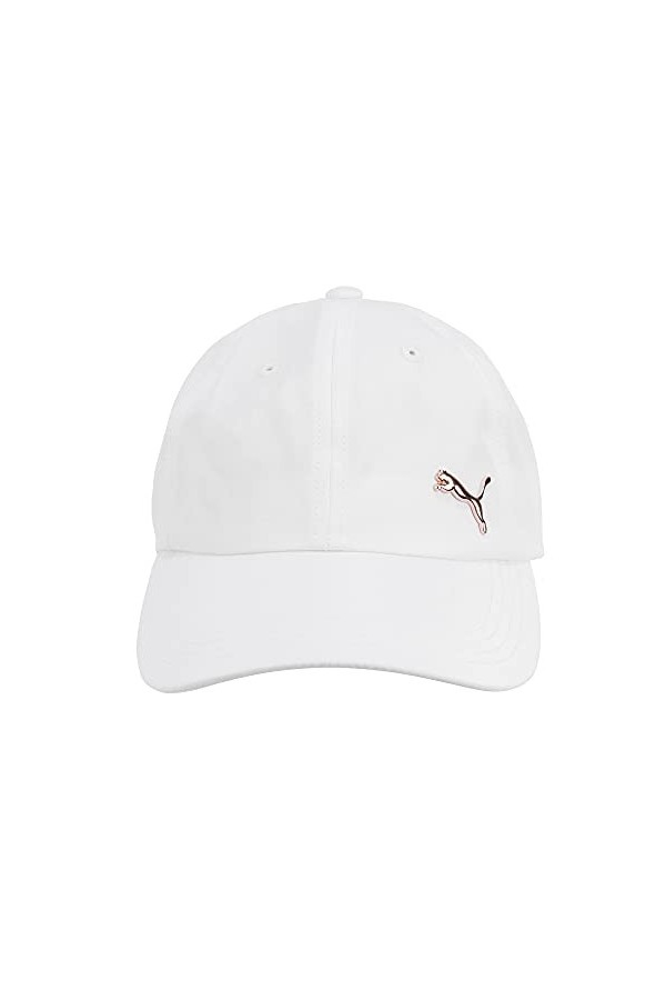 PUMA Evercat Opal Casquette réglable Baseball, Blanc/doré, Taille Unique Femmes