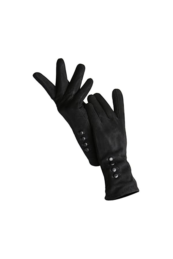 Gants en cuir pour femme en peau de mouton - Gants dhiver chauds épais, A-32., 8.5