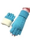 ZAJ Garder au Chaud Gants sans Doigts dhiver - Gants flous tricotés for Femmes - Gants à écran Tactile Hivernal - Gants Ther